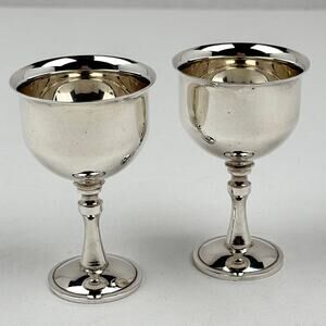 Gorham Silverplate Goblets Pair EP YC168 Small Cordial Vintage